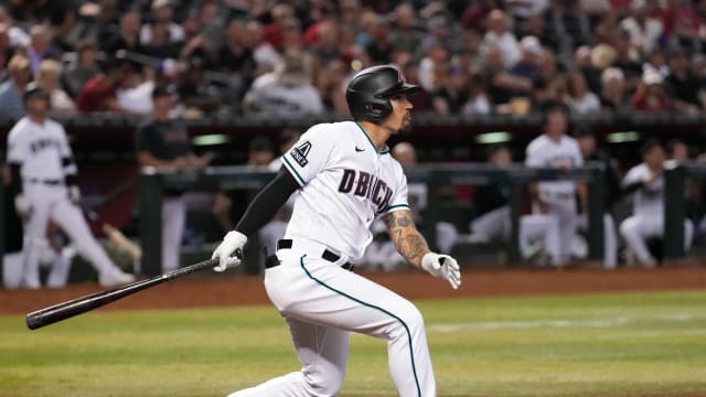 Jace Peterson hits an RBI single in Chase Field against the Reds, August 24th, 2023